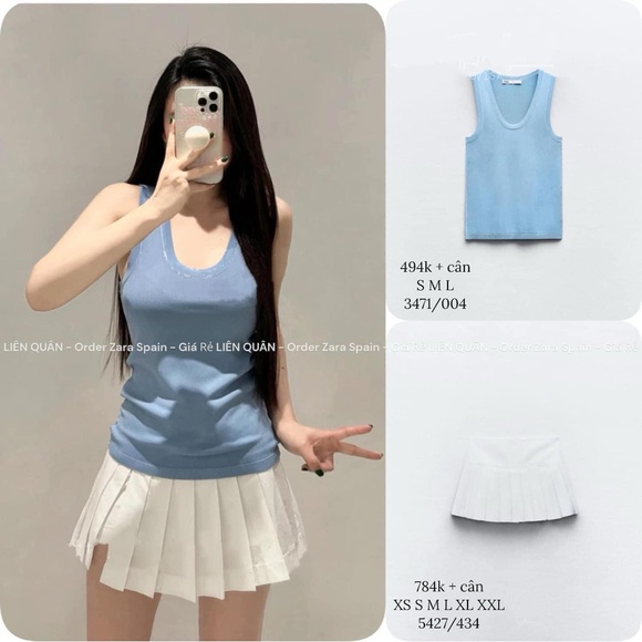 Brand new pleated skort in white size xs - Picture 6 of 7